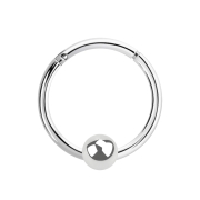 Micro segment ring hinged silver with ball