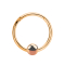 Micro segment ring hinged rose gold with ball
