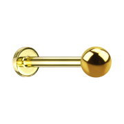Micro labret internal thread gold-plated with ball