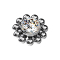 Dermal Anchor silber Kugelblume Kristall silber