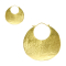 Earring gold-plated plate curved