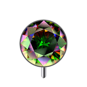 Threadless Halbkugel schwarz front mit Kristall dunkel...