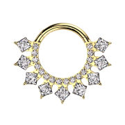 Micro Segmentring klappbar vergoldet runde und eckige...