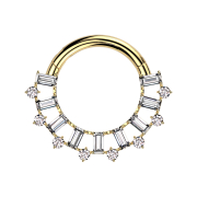 Micro Segmentring klappbar vergoldet rechteckige und...