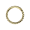Micro segment ring, foldable, braided, gold-plated