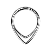 Micro anello segmentato pieghevole argento due angoli