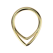 Anello micro segmentato pieghevole placcato oro due angoli