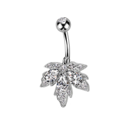 Banane silber mit Kugel silber Kristall silber und...