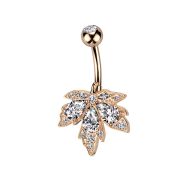 Banane rosegold mit Kugel rosegold Kristall silber und...