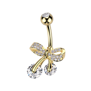 Banane argentée avec boule argentée cristal...