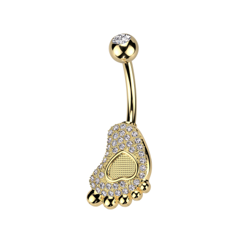 Banane argentée avec boule argentée cristal argenté et fleur cristaux argentés et argentés