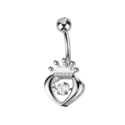 Banane silber mit Kugel silber Kristall silber und Krone...