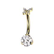 Threadless Banana placcata oro Farfalla semplice placcata...