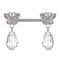 Barbell silver leaf crystals silver