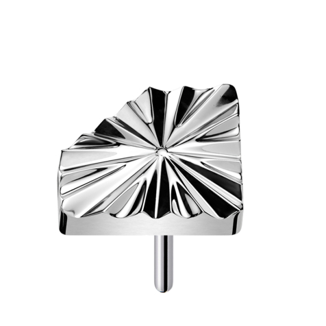 Threadless diamond-cut disc Diamond silver