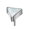 Threadless triangle silver opal white