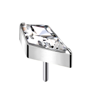 Diamant sans fil argent avec cristal argent