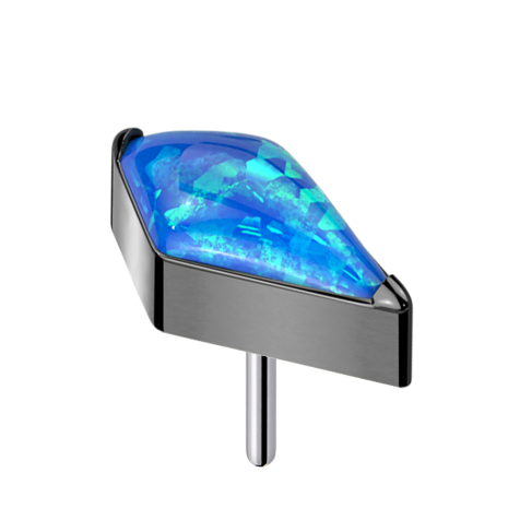 Threadless diamond black with opal blue