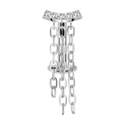 Tige labret sans filetage Banane argent Barre...