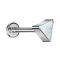 Micro Labret filetage intérieur argent triangle argent opale blanche