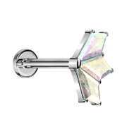 Micro Labret sans filetage argenté Éventail...