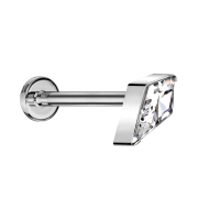 Micro Threadless Labret silber Diamant silber mit...