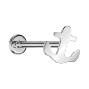 Micro Threadless Labret silber Anker silber
