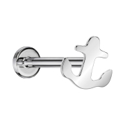 Micro Threadless Labret silber Anker silber