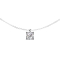 Chaîne argent pendentif cristal carré argent