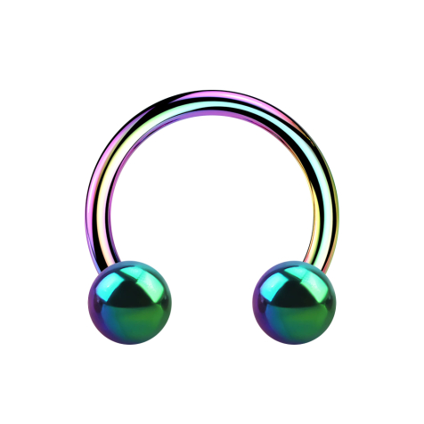 Micro Circular Barbell colored with two balls