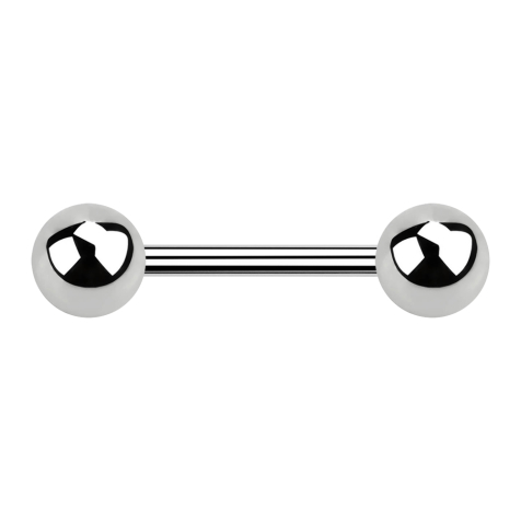 Barbell argent avec deux boules