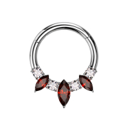 Micro bague segmentée pliable argent trois...