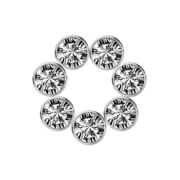 Anhänger silber Ring sieben Kristalle silber