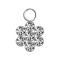 Anhänger silber Blume sieben Kristalle silber