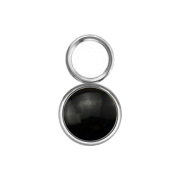 Pendentif argent une pierre donyx noire