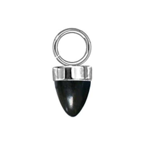 Pendant silver a cone black onyx stone