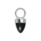 Pendant silver a cone black onyx stone