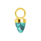 Gold-plated pendant with a cone turquoise stone