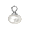 Pendentif doré une perle blanche