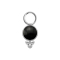 Pendentif argent pierre donyx noire avec boules