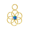 Gold-plated opal blue flower of life pendant