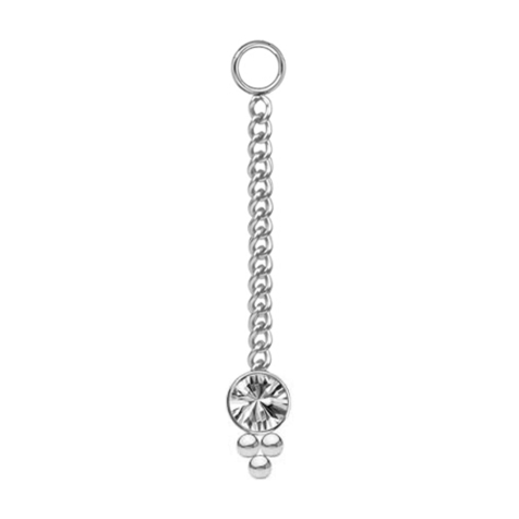Pendentif argent Chaîne avec pendentif cristal argent trois boules