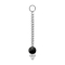 Pendant silver chain with pendant black onyx stone three balls