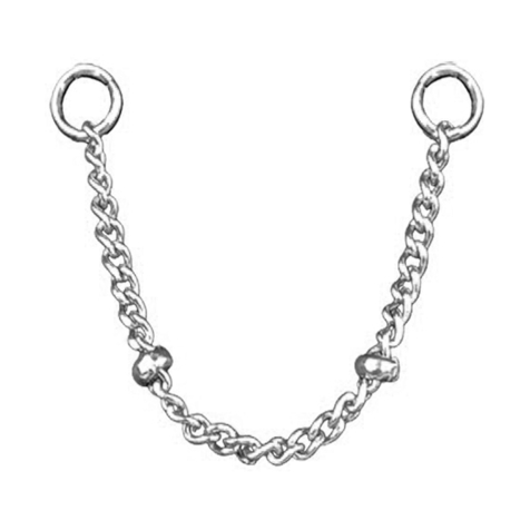 Chaîne de liaison Basic deux anneaux argent