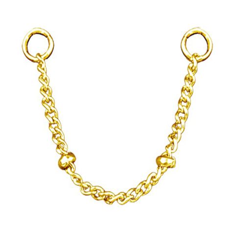 Chaîne de connexion Basic deux anneaux dorés