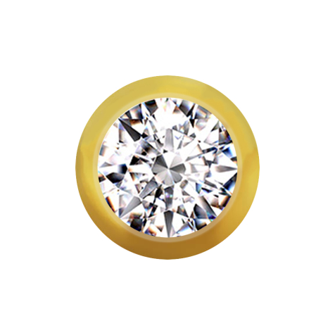 Kugel vergoldet mit Kristall silber