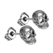 Ohrstecker silber Totenkopf