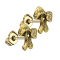 Gold-plated stud earrings two mushrooms