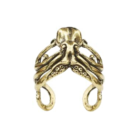 Ear Cuff vergoldet Krake