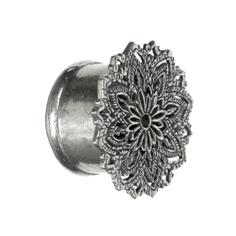 Flesh Tunnel silber Margritli